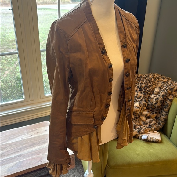 Free People Brown Fringe Suede Blazer - Picture 4 of 8